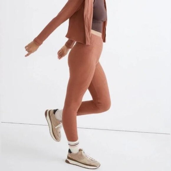 Madewell Ribbed Cinnamon Rust Leggings XL - Picture 3 of 7